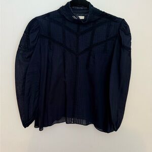 Doen Midnight Blue Albertine Blouse